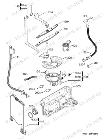 Взрыв-схема посудомоечной машины Electrolux ESF5521LOX - Схема узла Hydraulic System 272